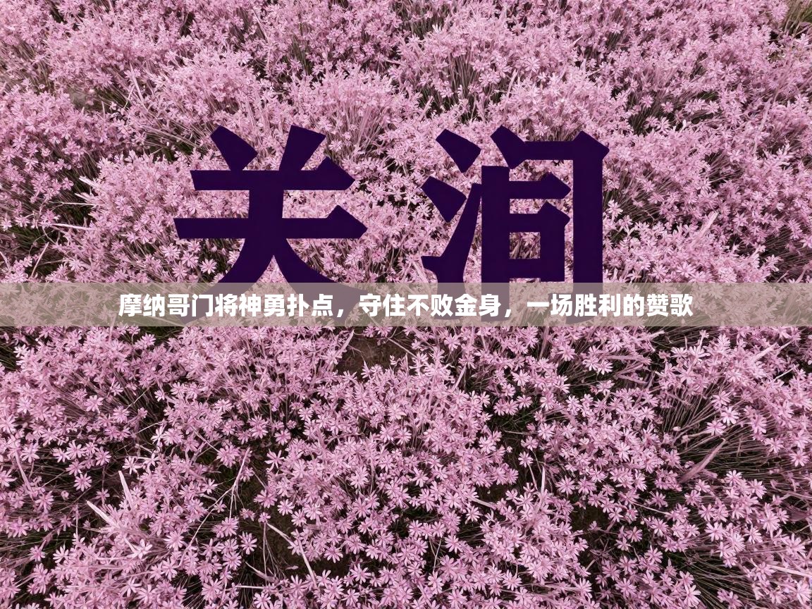 摩纳哥门将神勇扑点，守住不败金身，一场胜利的赞歌  第2张